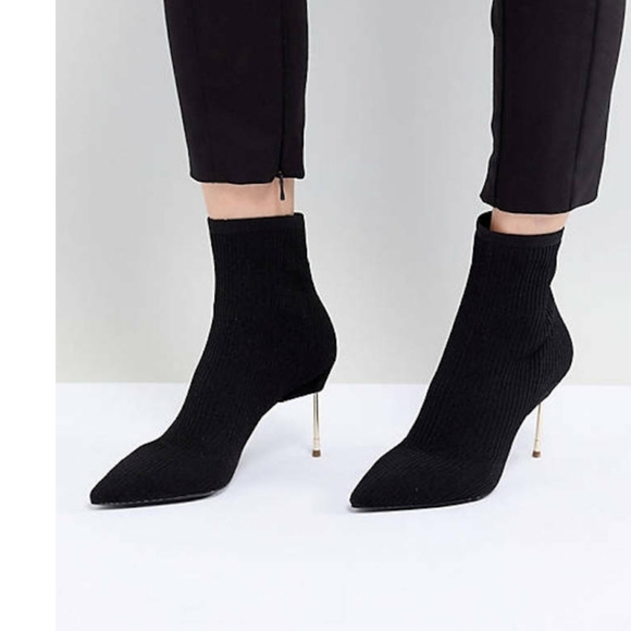 NEW Kurt Geiger London Barbican Black Sock Boot - Picture 1 of 8